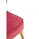 Mia Pink Kids Chair Soft Velvet & Tufted Details In Wood