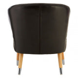 Black Faux Leather Wingback Armchair, Birchwood, Black