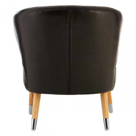 Black Faux Leather Wingback Armchair, Birchwood, Black