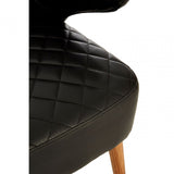 Black Faux Leather Wingback Armchair, Birchwood, Black