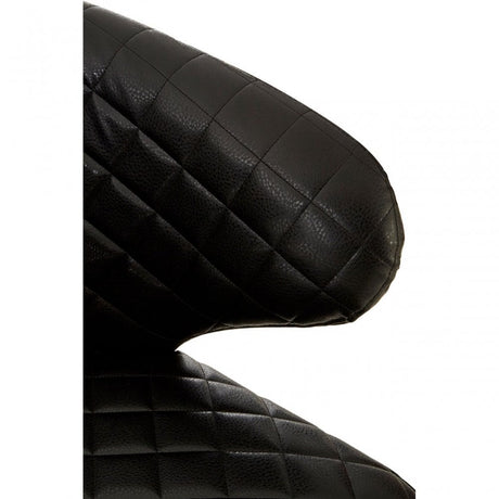 Black Faux Leather Wingback Armchair, Birchwood, Black