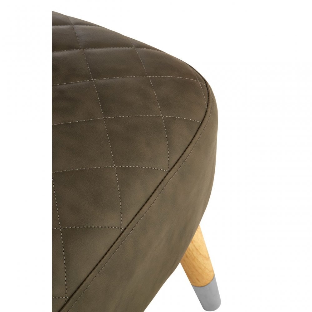 Brown Faux Leather Wingback Armchair, Birchwood, Brown