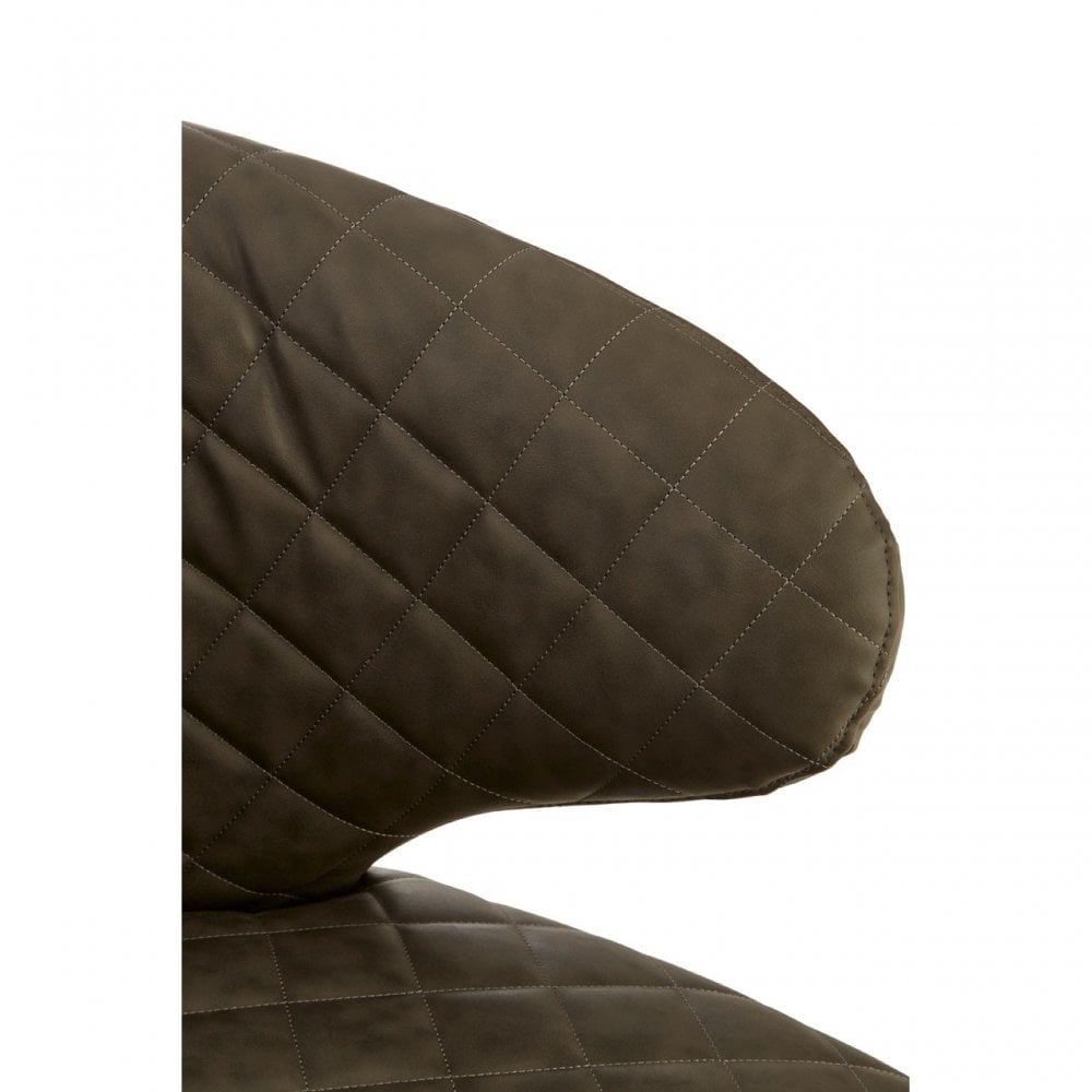 Brown Faux Leather Wingback Armchair, Birchwood, Brown
