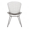 Brock Black Metal Wire Chair, Metal, Black