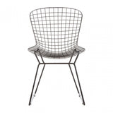 Brock Black Metal Wire Chair, Metal, Black
