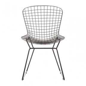 Brock Black Metal Wire Chair, Metal, Black