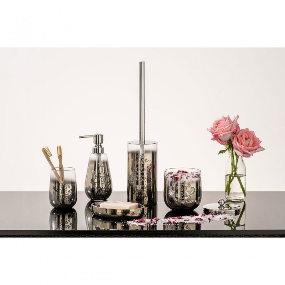 Elissa Cotton Jar, Glass, Silver