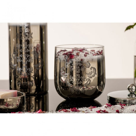 Elissa Cotton Jar, Glass, Silver