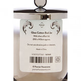 Elissa Cotton Jar, Glass, Silver