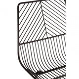 District Small Black Metal Wire Chair, Metal, Black