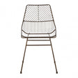 District Bronze Metal Wire Tapered Wire Chair, Metal, Bronze