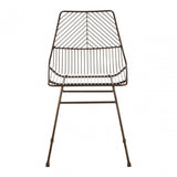 District Bronze Metal Wire Tapered Wire Chair, Metal, Bronze