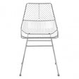 Brock Chrome Metal Tapered Wire Chair, Chromed Metal, Silver