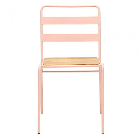 Brock Pink Metal Chair, Metal, Pink