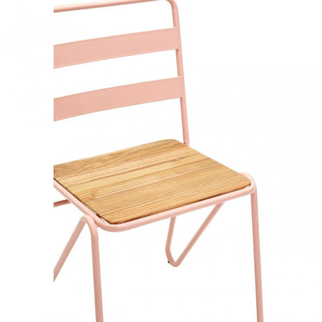 Brock Pink Metal Chair, Metal, Pink
