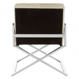 Tuskin Genuine Leather Chair, Leather, Stainless Steel, Natural