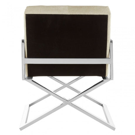 Tuskin Genuine Leather Chair, Leather, Stainless Steel, Natural