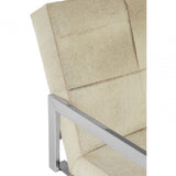 Tuskin Genuine Leather Chair, Leather, Stainless Steel, Natural
