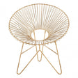 Hamish Iron Chair with Hairpin Legs, Iron, Gold