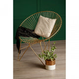 Hamish Iron Chair with Hairpin Legs, Iron, Gold