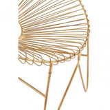 Hamish Iron Chair with Hairpin Legs, Iron, Gold