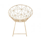 Hamish Spider Web Design Iron Chair, Iron, Gold