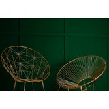 Hamish Spider Web Design Iron Chair, Iron, Gold