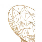 Hamish Spider Web Design Iron Chair, Iron, Gold