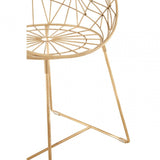Hamish Spider Web Design Iron Chair, Iron, Gold