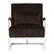 Gatsby Black Fabric Armchair, Pine Wood, Rubber, Black