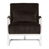 Gatsby Black Fabric Armchair, Pine Wood, Rubber, Black