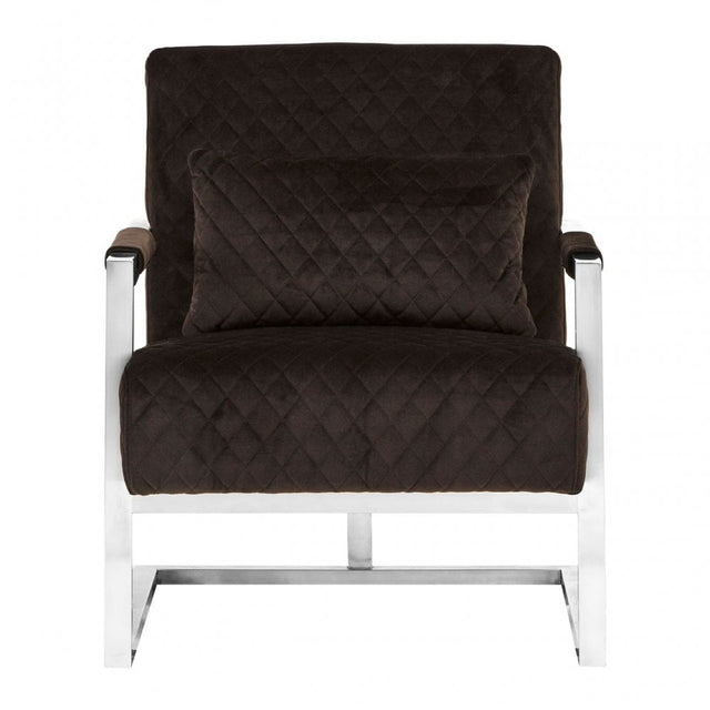 Gatsby Black Fabric Armchair, Pine Wood, Rubber, Black