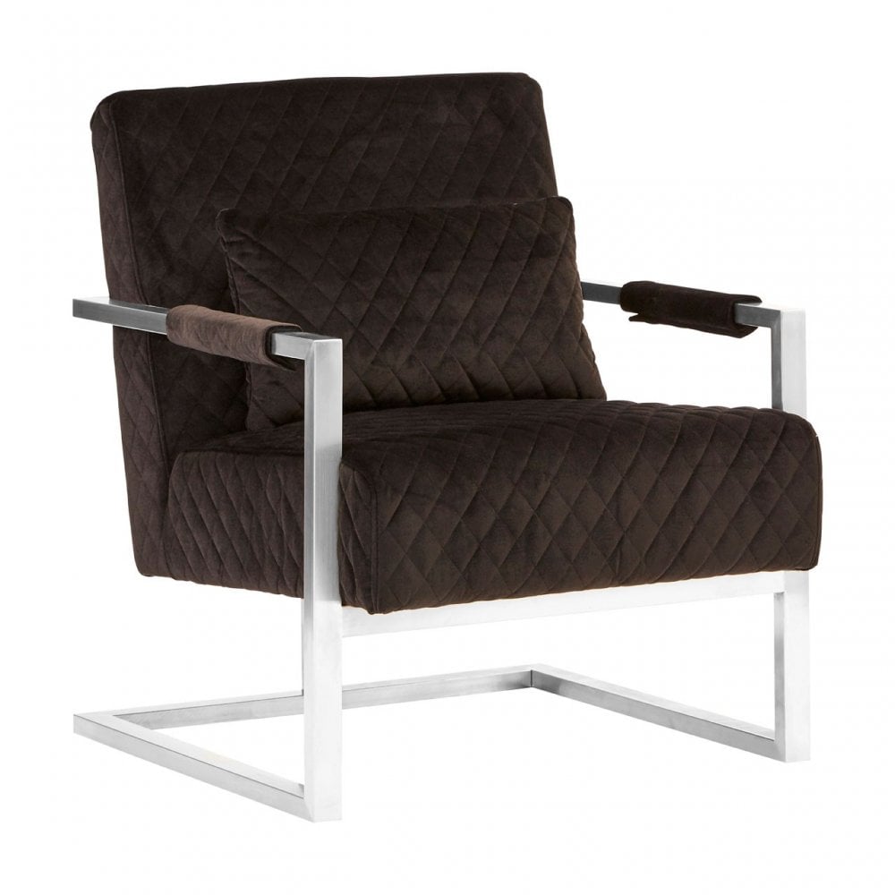 Gatsby Black Fabric Armchair, Pine Wood, Rubber, Black
