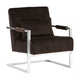 Gatsby Black Fabric Armchair, Pine Wood, Rubber, Black