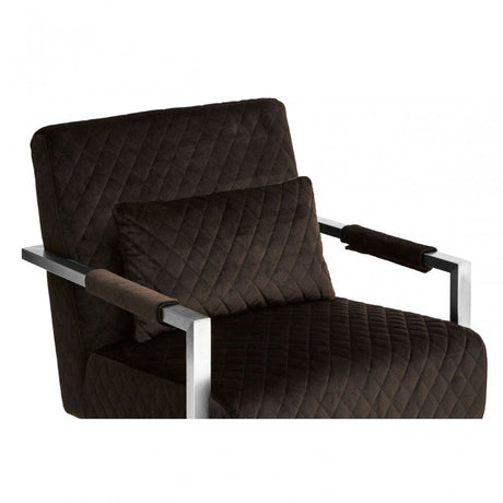 Gatsby Black Fabric Armchair, Pine Wood, Rubber, Black