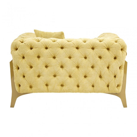 Esme Armchair, Pine Wood, Down, Yellow