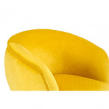 Oscar Yellow Fabric Chair, Pine Wood, Rubber, Birchwood, Yellow