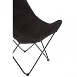 Papillon Outdoor Butterfly Chair, Cotton Canvas, Steel, Black