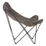 Papillon Outdoor Butterfly Chair, Cotton Canvas, Steel, Grey