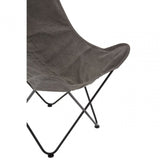 Papillon Outdoor Butterfly Chair, Cotton Canvas, Steel, Grey