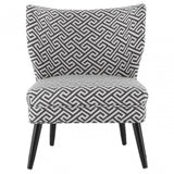 Buffet Regents Wingback Chair, Metal, Black