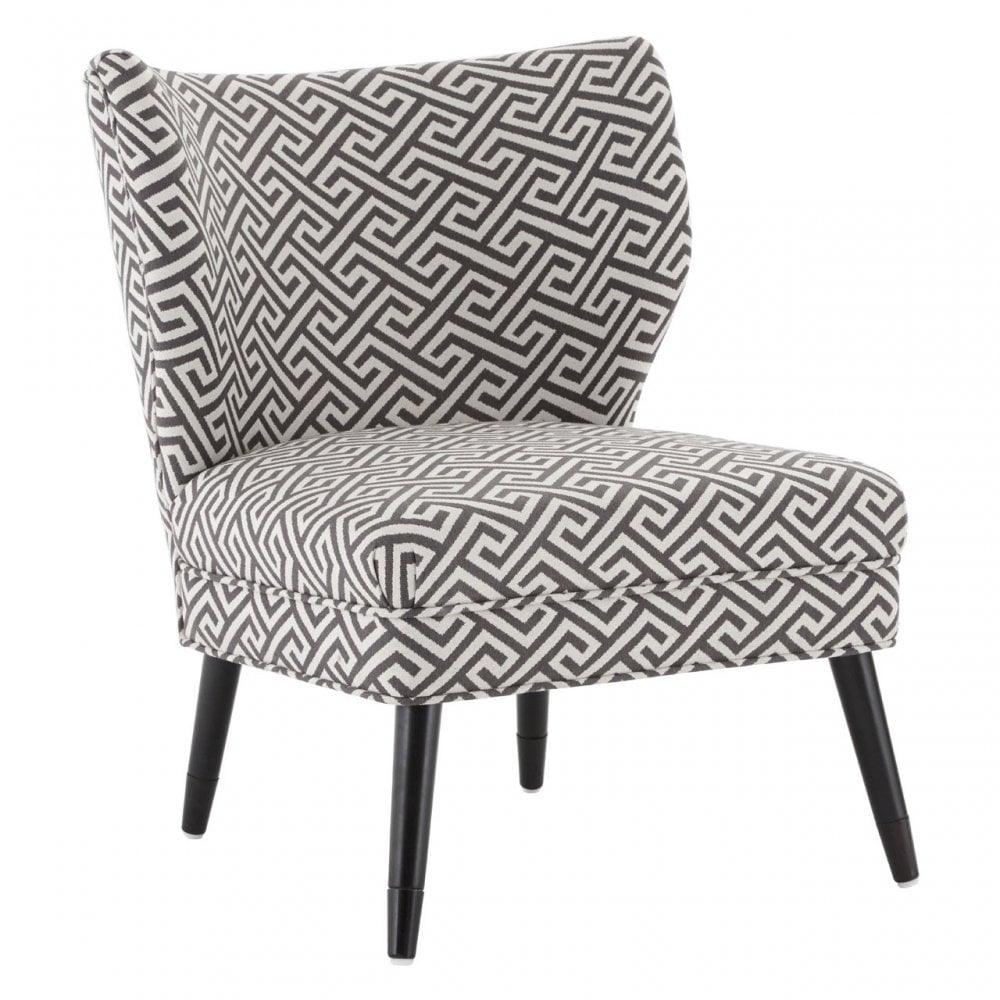 Buffet Regents Wingback Chair, Metal, Black
