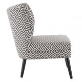 Buffet Regents Wingback Chair, Metal, Black