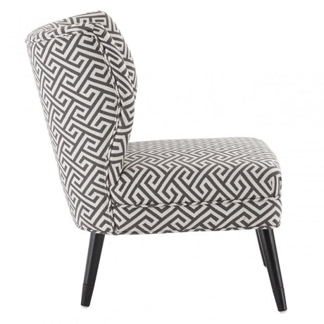 Buffet Regents Wingback Chair, Metal, Black