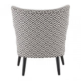 Buffet Regents Wingback Chair, Metal, Black