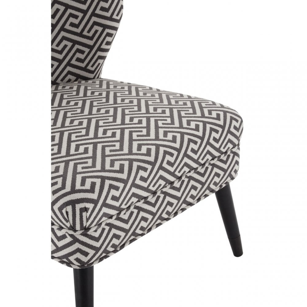 Buffet Regents Wingback Chair, Metal, Black