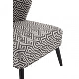Buffet Regents Wingback Chair, Metal, Black