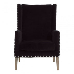 Tuskin Armchair, Oak Wood, Foam, Black