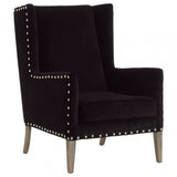 Tuskin Armchair, Oak Wood, Foam, Black