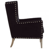 Tuskin Armchair, Oak Wood, Foam, Black